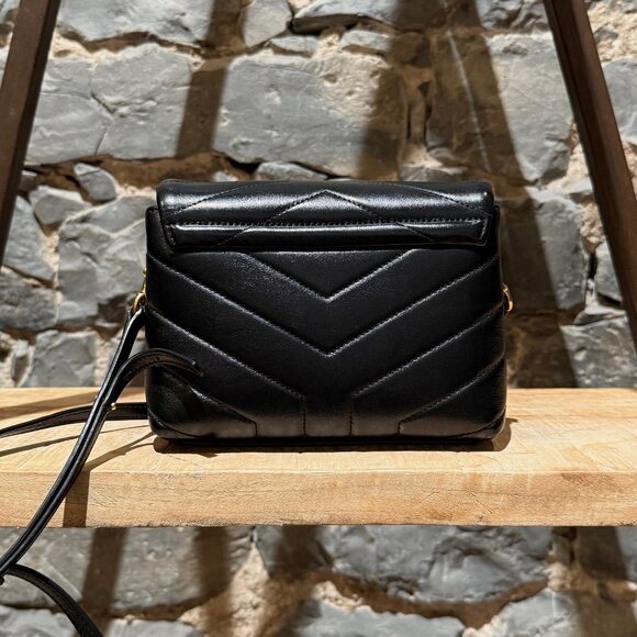 Saint Laurent Black Quilted Loulou Toy Crossbody Bag - Picture 4 of 16